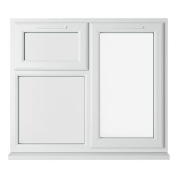 Crystal Triple Glazed Window White RH Top Clear