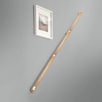 Cheshire Mouldings Rail in a Box Pine/Brushed Nickel Complete Set (L) 3.6m