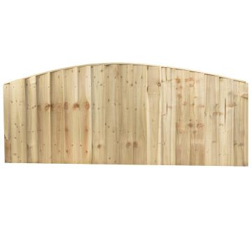 Snowdon Timber Treated Round Top Fence Panel (T) 30mm (W) 600mm (H) 1800mm