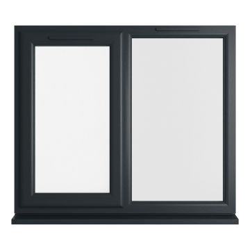 Crystal Triple Glazed Window Grey/White LH 1190mm Clear