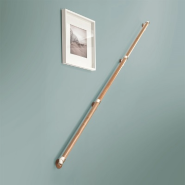 Cheshire Mouldings Rail in a Box Oak/Brushed Nickel Complete Set (L) 3.6m