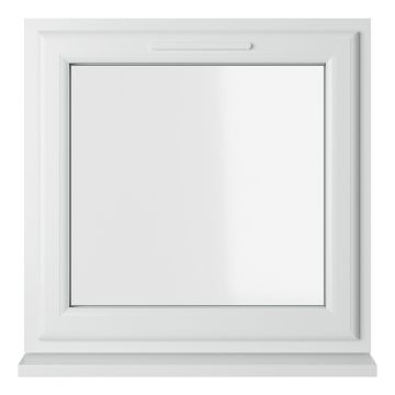 Crystal Triple Glazed Window White Top Clear
