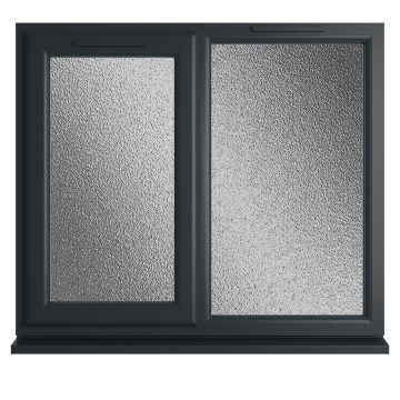 Crystal Triple Glazed Window Grey/White LH 1190mm Obscure