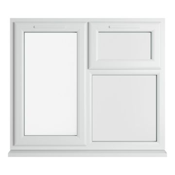 Crystal Triple Glazed Window White LH Top Clear