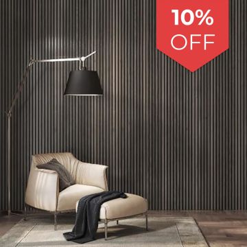 Cheshire Mouldings WPKT11 Acoustic Wall Panel Smoked Oak (L) 2400mm (W) 605mm (T) 22mm