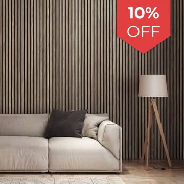 Cheshire Mouldings WPKT12 Acoustic Wall Panel Walnut (L) 2400mm (W) 605mm (T) 22mm