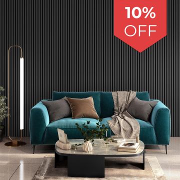 Cheshire Mouldings WPKT8 Acoustic Wall Panel Dark Grey (L) 2400mm (W) 605mm (T) 21mm