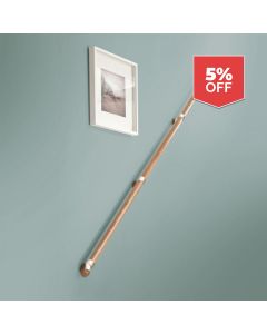 Cheshire Mouldings Rail in a Box Oak/Brushed Nickel Complete Set (L) 3.6m