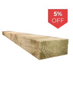 Snowdon Timber Treated Sleeper (H) 100mm (W) 200mm (L) 2.4m - Pack of 5