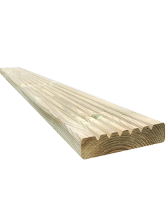 Snowdon Timber Garden Treated Decking Board (L) 2.4m (W) 120mm (T) 28mm