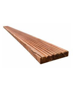 Snowdon Timber Treated Reject Brown Dual Sided Decking Board (T) 24mm (W) 120mm (L) 1.8m