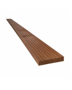 Snowdon Timber Treated Brown Dual Sided Decking Board (T) 24mm (W) 120mm (L) 1.8m