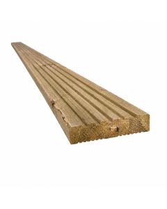 Snowdon Timber Treated Reject Dual Sided Decking Board (T) 24mm (W) 120mm (L) 2.4m