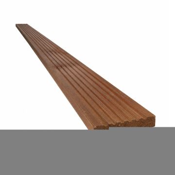 Treated Brown Dual Sided Decking Board (T) 24mm (W) 120mm (L) 1.8m - Pack of 20