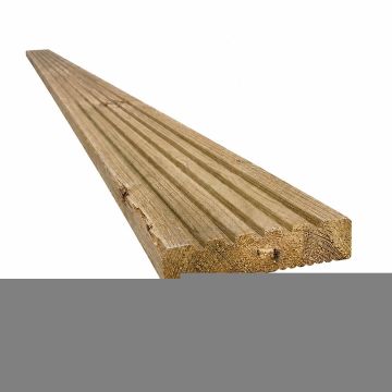 Treated Reject Dual Sided Decking Board (T) 24mm (W) 120mm (L) 1.8m - Pack of 15