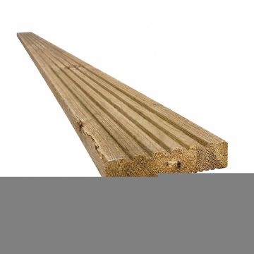 Treated Reject Dual Sided Decking Board (T) 24mm (W) 120mm (L) 1.8m - Pack of 25