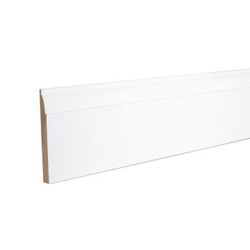 Primed MDF Ovolo Skirting Board (T) 14.5mm (W) 144mm (L) 2.4m - Pack of 2