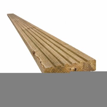 Treated Reject Dual Sided Decking Board (T) 24mm (W) 120mm (L) 2.4m - Pack of 15