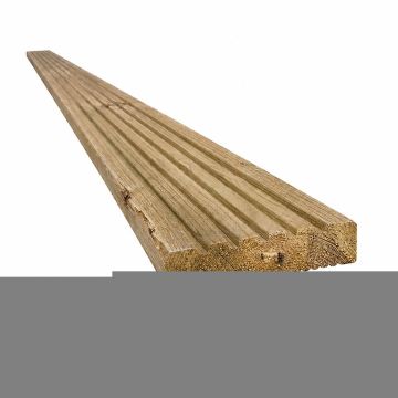 Treated Reject Dual Sided Decking Board (T) 24mm (W) 120mm (L) 2.4m - Pack of 25