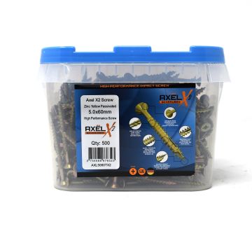 Axel High Performance Woodscrews (Dia) 5.0mm (L) 60mm - Tub of 500