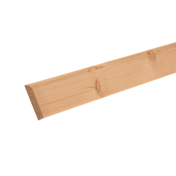 Pine Rounded Skirting Board (T) 15mm (W) 69mm (L) 2.4m - Pack of 4
