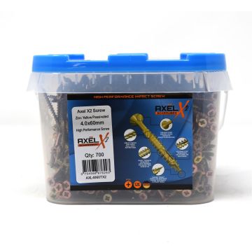 Axel High Performance Woodscrews (Dia) 4.0mm (L) 60mm - Tub of 700