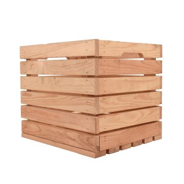 Natural Wooden Storage Crate (H) 32.5cm (W) 33cm (L) 37.5cm