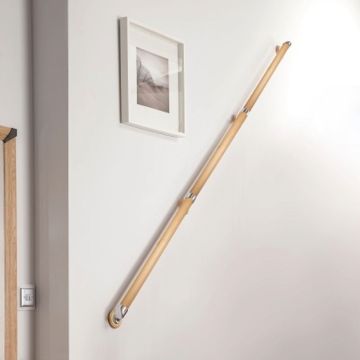 Cheshire Mouldings Rail in a Box Pine/Chrome Complete Set (L) 3.6m