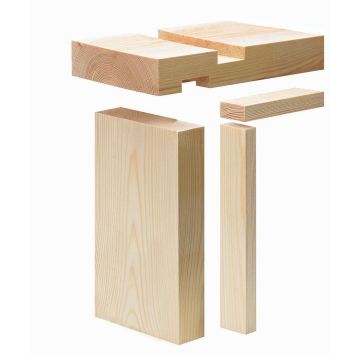 Whitewood Door Lining Set (T) 27mm (W) 106mm (L) 2.1m